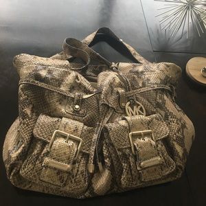 MK snakeskin handbag